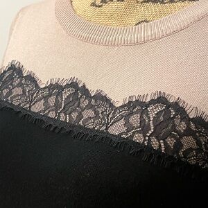 Black and Blush light pullover sweater